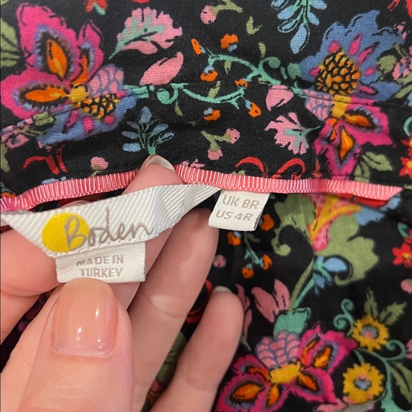 Boden floral button down cotton maxi dress with pockets size 4 - Picture 3 of 6